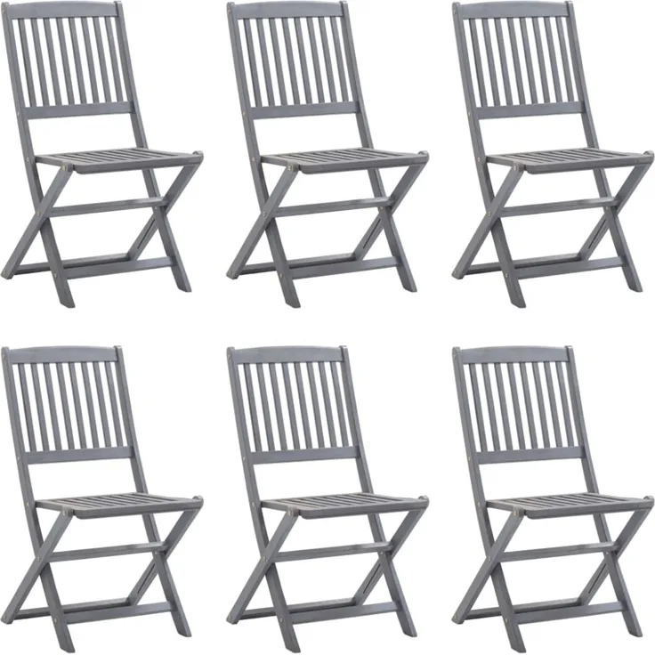 vidaXL Klappbare Gartenstühle 6 Stk. Massivholz Akazie 3065520