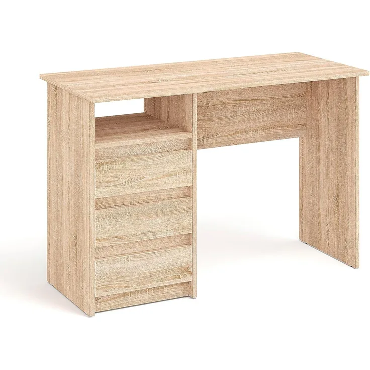 Komto 'Oslo' Schreibtisch mit Schubladen und Stauraum, Sonoma Eiche, 110 x 50 x 74 cm