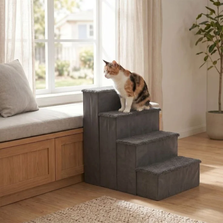 Relaxdays Faltbare Hundetreppe mit Stauraum – Bild 3