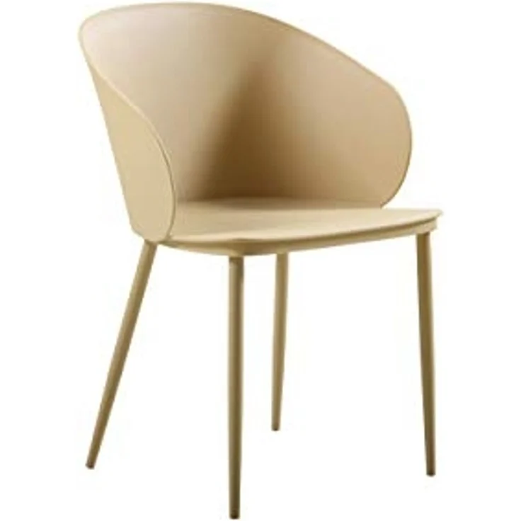 Homemania Stuhl Dalis, 2 Stück, Farbe Khaki aus Polypropylen und Metall für Büro, Wohnzimmer, Esszimmer, Küche, Schlafzimmer, Letto-Tavolo, L55xP56xA80,5 cm – Bild 4