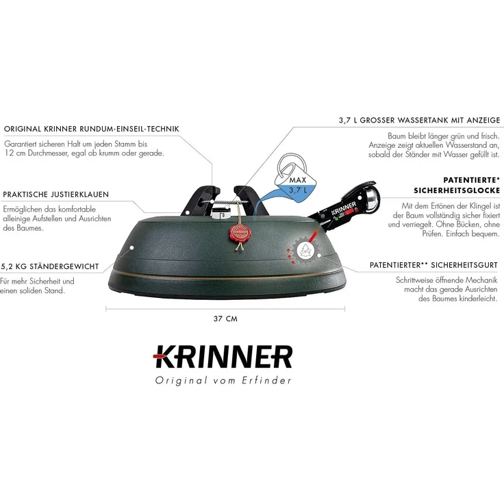 KRINNER Christbaumständer Ultra Grip L, 37 cm – Bild 7