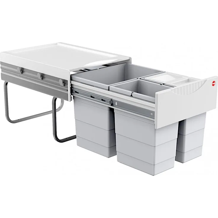 HAILO 3642-13 Abfallsorter 35 (18 + 2x8,5) Liter RAUMSPAR TANDEM ab 40 cm Schrankbreite