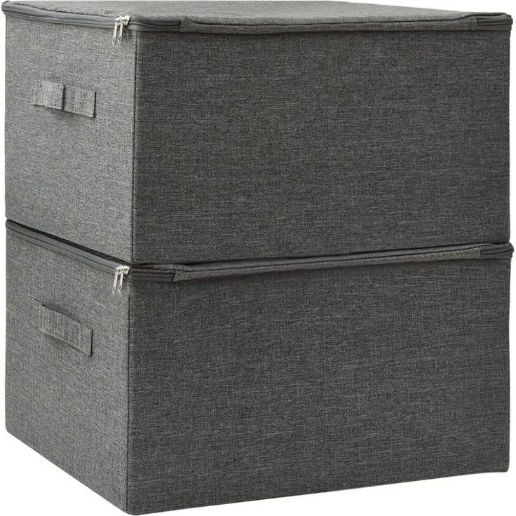 vidaXL Aufbewahrungsboxen 2 Stk. Stoff 43x34x23 cm Anthrazit 332909 – Bild 9