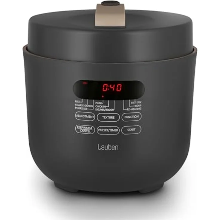 Lauben Schnellkochtopf 5000AT Electric Pressure Cooker, 5 l Fassungsvermögen, 9 Programme Multikocher, inkl. Kochbuch, manuelle Einstellung, Einhandventilsteuerung, Warmhalten – Bild 1