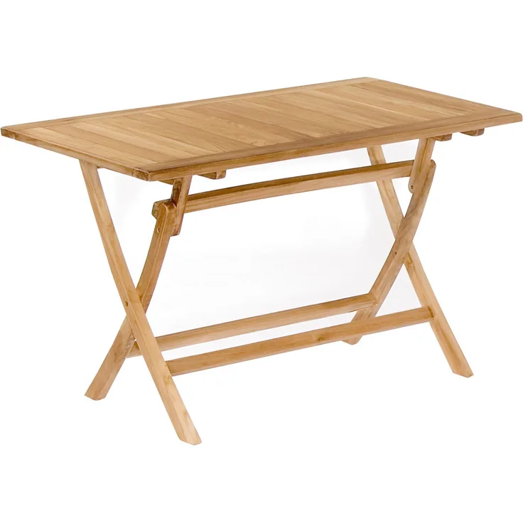 SunnySmart Teakholz-Klapptisch Perth natur Tisch 120x70 cm Balkontisch