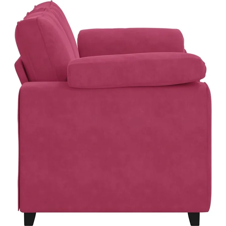 vidaXL Zweisitzer-Sofa Weinrot 160x77x82 cm Samt 4105261 – Bild 4