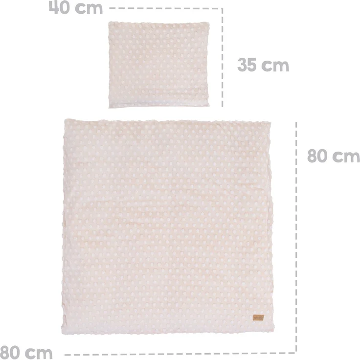 roba Wiegenset 'Frosty Almond' - Kissenbezug 35 x 40 & Deckenbezug 80 x 80 - Beige – Bild 9