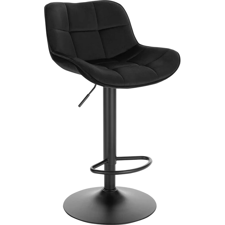 EUGAD Barhocker (1 St), Samtbezug höhenverstellbar 360° drehbar aus Metall – Bild 1