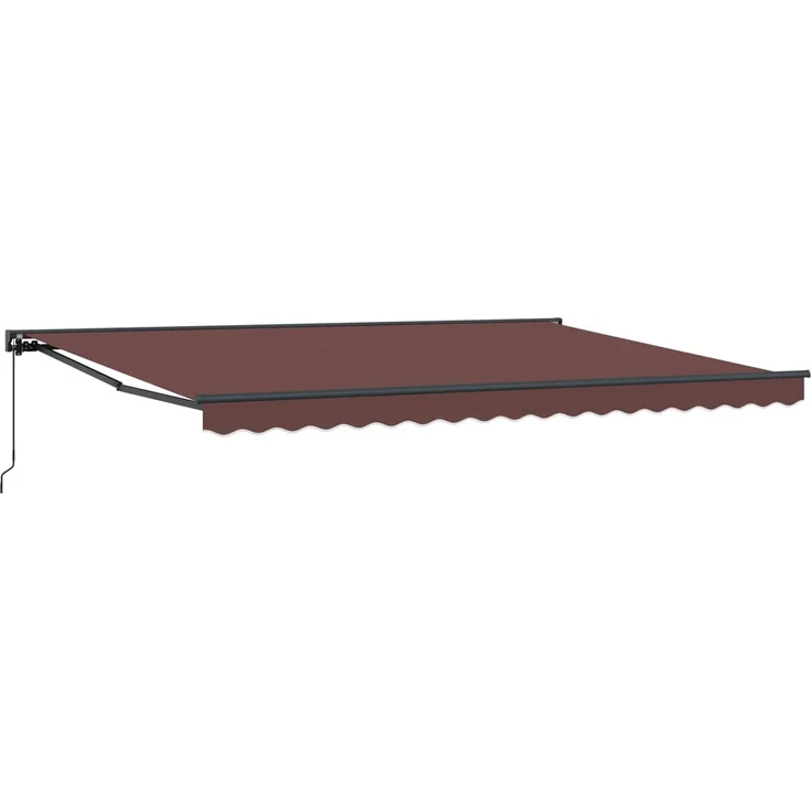 vidaXL Markisenrahmen Braun 450 x 300 cm Polyester mit PU-Beschichtung 3330895 – Bild 2