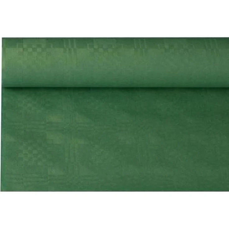 Papiertischtuch mit Damastprägung 8 m x 1,2 m dunkelgrün – Bild 3