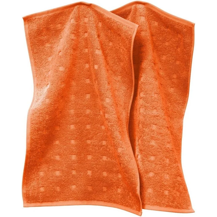 Möve Gästehandtuch Gästetuch 2er-Pack "Quadretti", Frottier (2-St), Walk-Frottier Uni – Bild 1