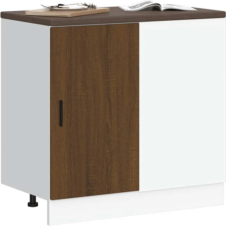 vidaXL Küchenunterschrank Lyon Braun Eichen-Optik Holzwerkstoff 854295 – Bild 3