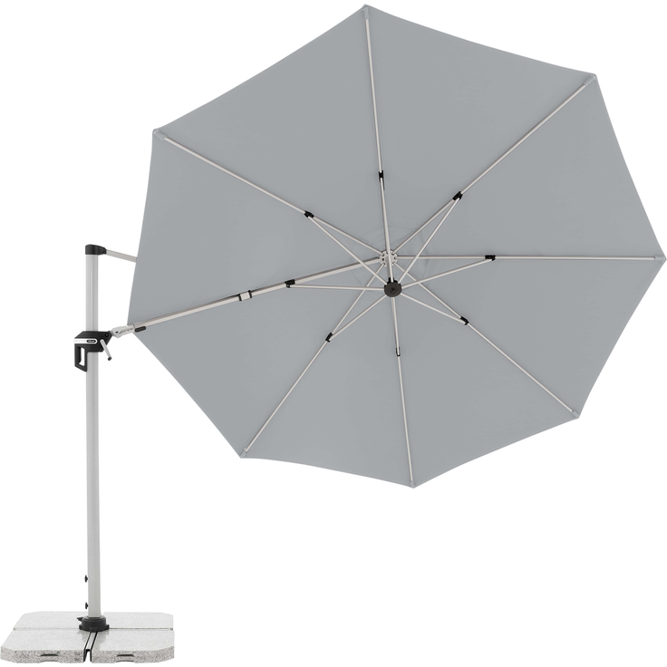 Doppler Sonnenschirm / Ampelschirm "Active Pendelschirm 370", hellgrau, Ø 370 cm – Bild 4