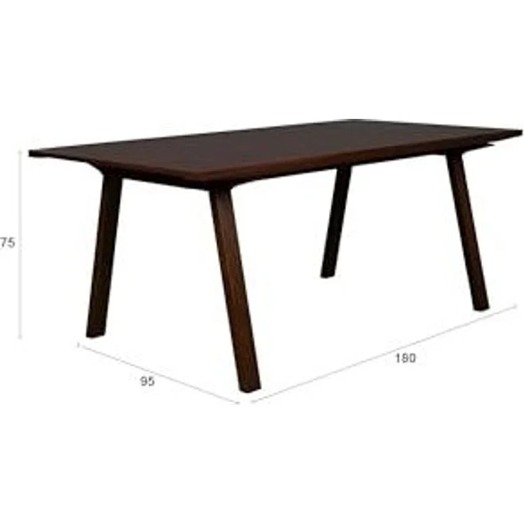 Esstisch ADAMELLO 180 x 95 cm von DutchBone walnussfarbig – Bild 2