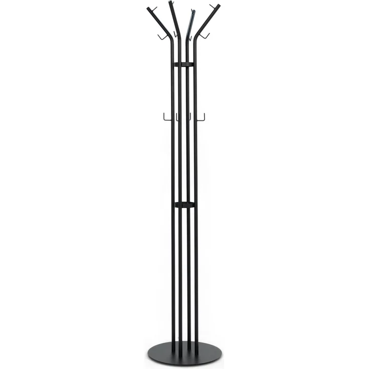 Spinder Design CHARLY Garderobe: Skandinavischer Stil, Stahl, Schwarz 40x40x170 cm – Bild 1