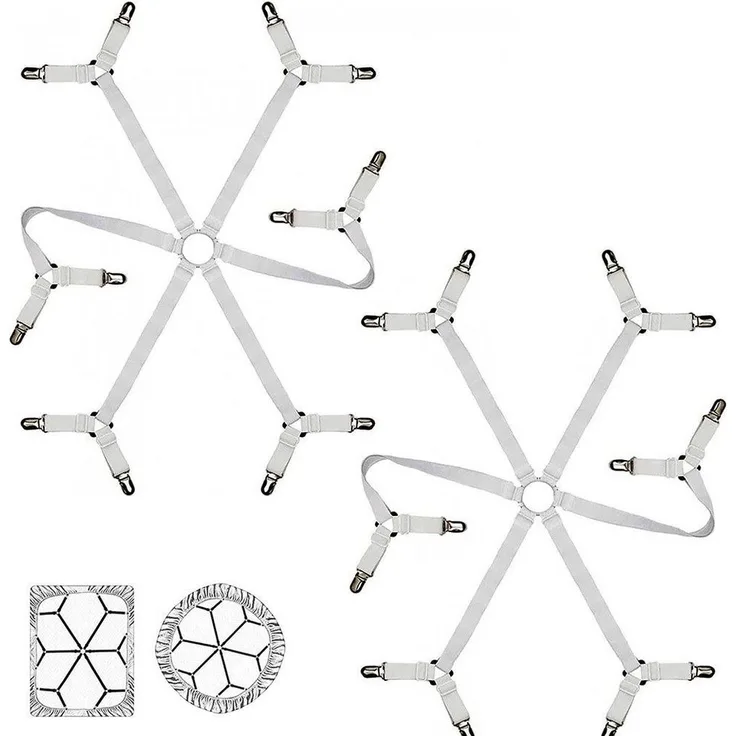 FELIXLEO Spannbettlaken Bettlakenspanner Elastische Verstellbare Bettlaken Verschlüsse, (1 Stück)