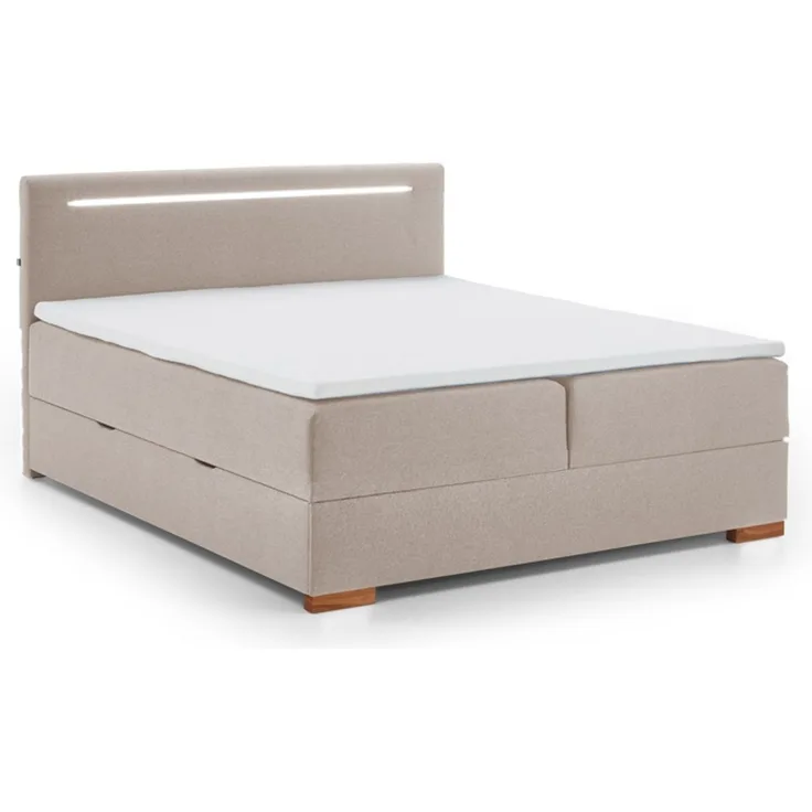 Cooper I Boxspringbett braun EicheStoffbezug 211cm x 182cm x 110cm