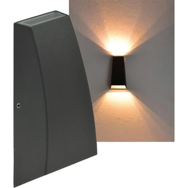 LED Wandleuchte - "Hilera 6" - IP44 / 2x3W / 2900K / warmweiß – Bild 1