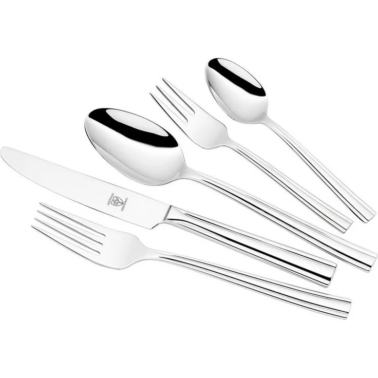 Justinus Besteckset Art, 30-teiliges Edelstahl Set mit rostfreien Vollheftmessern, 25x5x43 cm