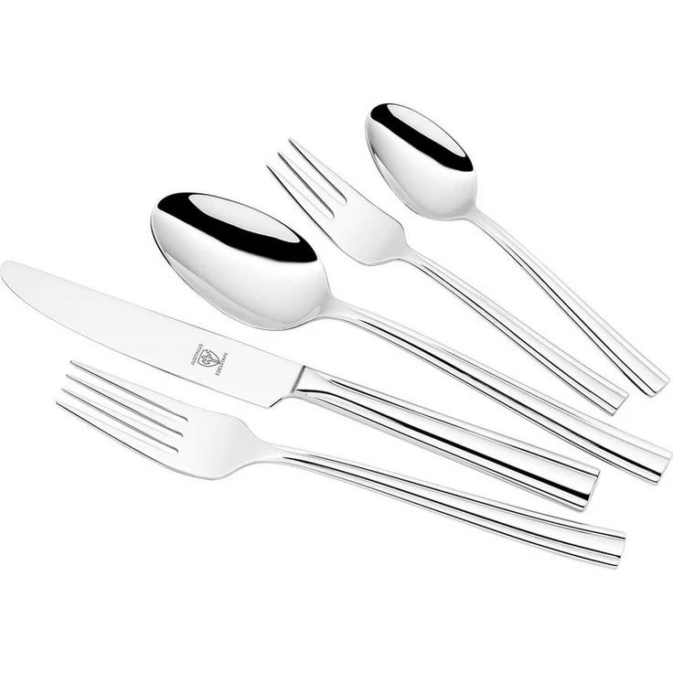 Justinus Besteckset Art, 30-teiliges Edelstahl Set mit rostfreien Vollheftmessern, 25x5x43 cm