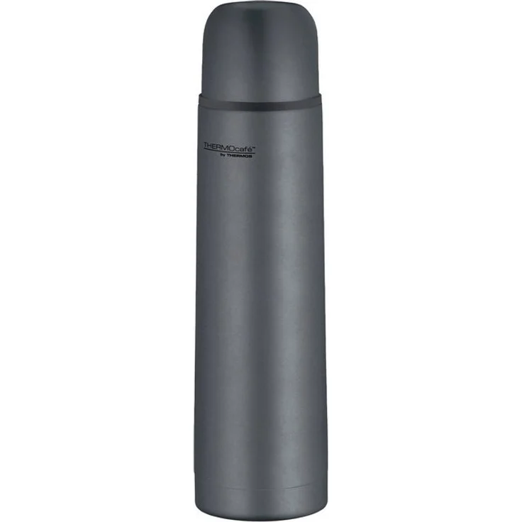 THERMOcafé by THERMOS TC BEVERAGE BOTTLE graphite grey mat 0,70l, Thermosflasche mit Becher aus Edelstahl, 12h heiß & 24h kalt, Auslaufsicher, für Schule, Unterwegs & Büro – Bild 2