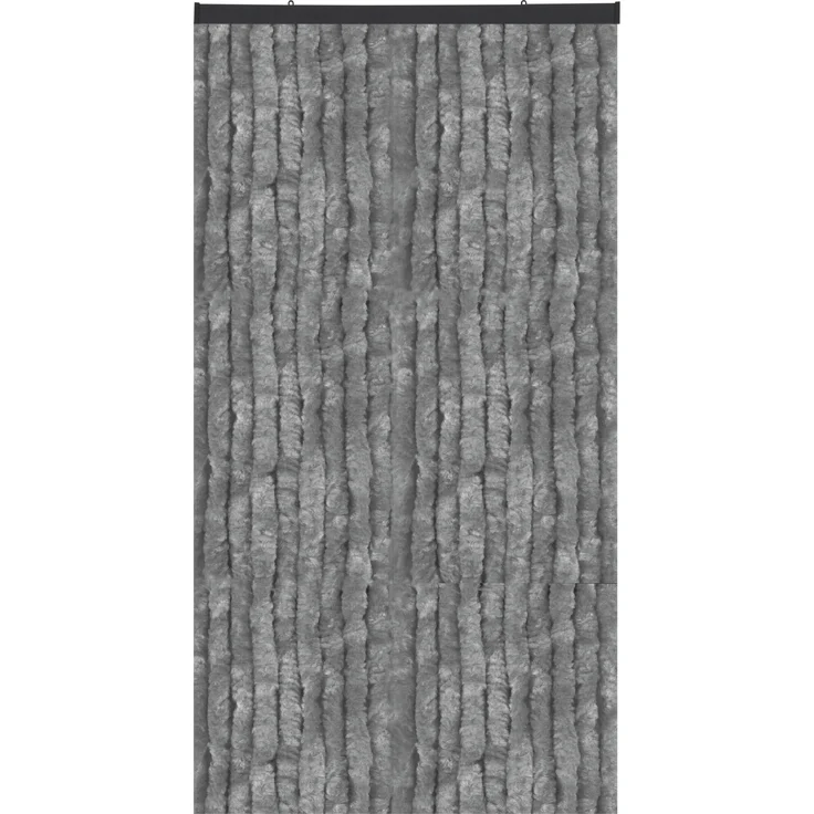 Flauschvorhang in Sondergröße - Türvorhang Breite: 120cm - Länge: 250cm, Dunkelgrau – Bild 1