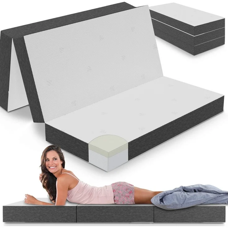 Klappmatratze mit 4 cm Visko, Bestschlaf, 200x90cm, 200x140cm, versch. Größen – Bild 1