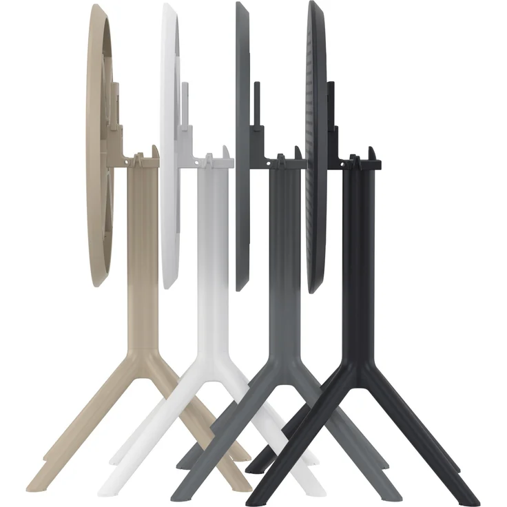 CLP Klapptisch Sky I Gartentisch, stabil und pflegeleicht für innen und außen,taupe rund – Bild 5