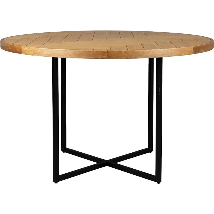 Esstisch CLASS EICHE mit Fischgrät Platte rund Ø 120 cm von DutchBone