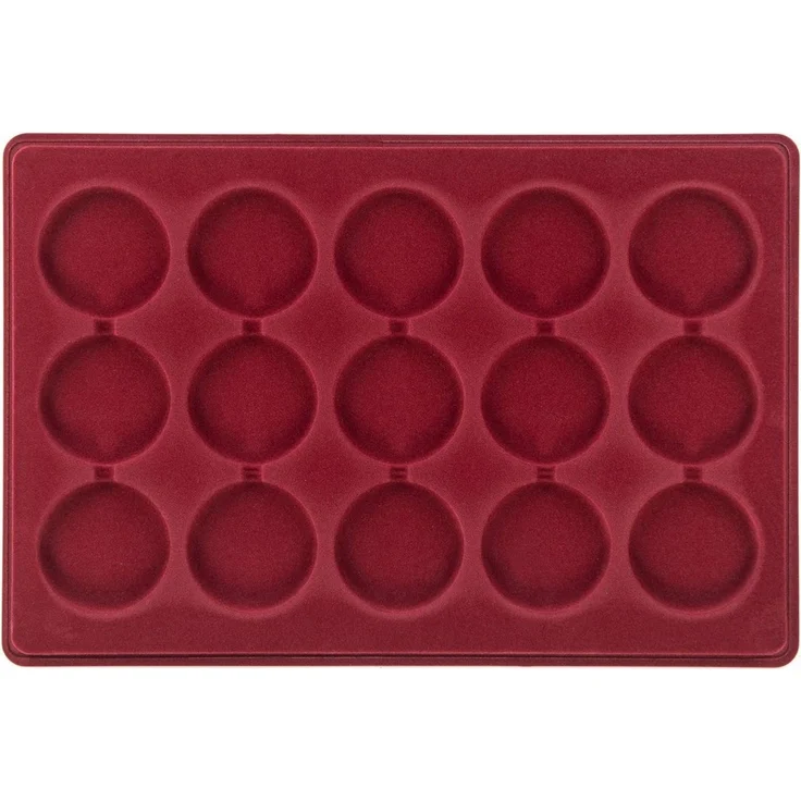 MC. Sammler Aufbewahrungsbox MC. Sammler Münztableau mit Schutzdeckel, Münzkoffer, Münzkassette, 15 Fächer - 55mm Ø – Bild 1