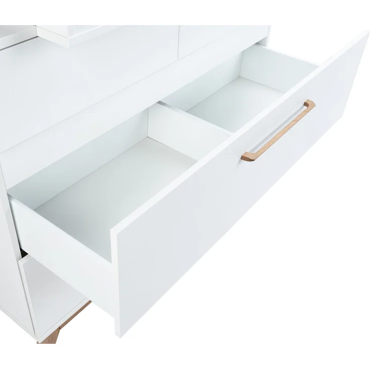 Wickelkommode mit abnehmbarem Wickelaufsatz »Lina«, (B/H/T): 115/104/77 cm, Weiß / Walnuss, Arthur Berndt – Bild 10
