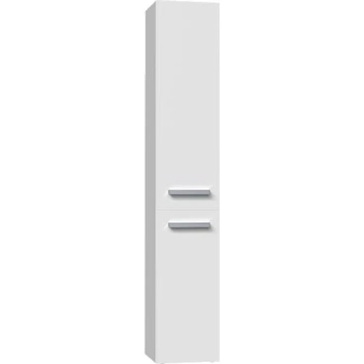 ibonto Hochschrank Badezimmerschrank mit langen Türen - Platzsparender Badschrank – Bild 2