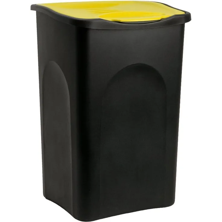Stefanplast Mülleimer, 50 L Abfallbehälter 56x37x39cm Papierkorb Mülltrennung