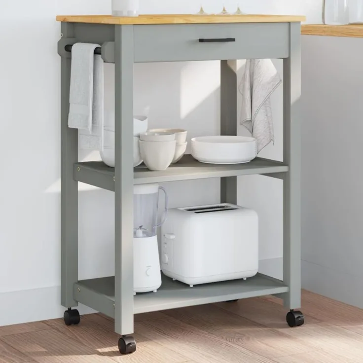 vidaXL Küchenwagen MONZA 60x40x88,5 cm Massivholz Kiefer 376095