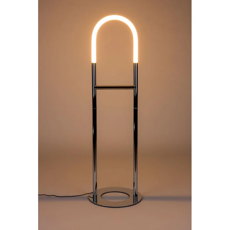 Zuiver Stehlampe Arch Chrome mit Metallfuß und römischem Bogendesign Silber 40x40x135 cm – Bild 8