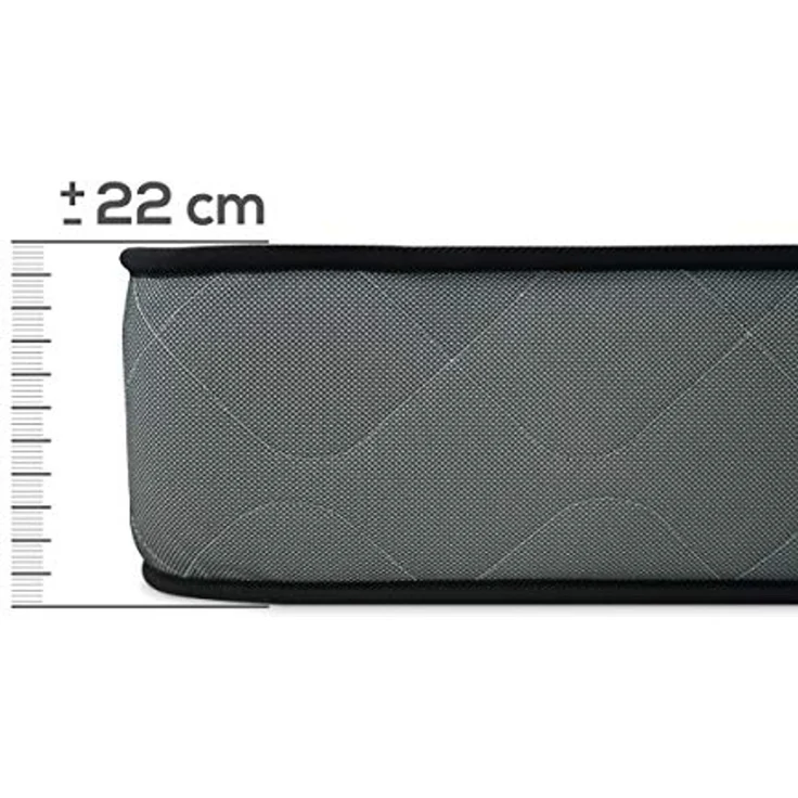 DUÉRMETE ONLINE Elda Viskoelastische Matratze, fest und komfortabel, Anti-Milben und antibakteriell, Gesicht für Winter/Sommer, Höhe 22 cm, 105 x 190 cm – Bild 3