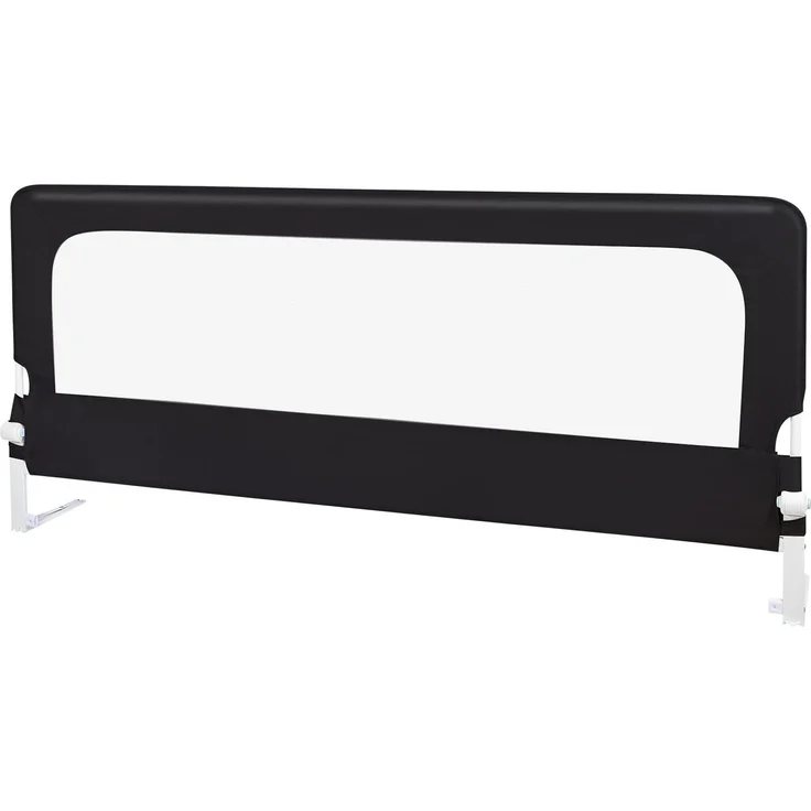 HUOLE Bettgitter Bettschutzgitter Kinderbettgitter für Kinder Babybettgitter Klappbar, Tragbar, Kinderbett Kinderbettschutzgitter Rausfallschutz, Bett & Elternbett hoch-180 * 70 * 26 cm – schwarz