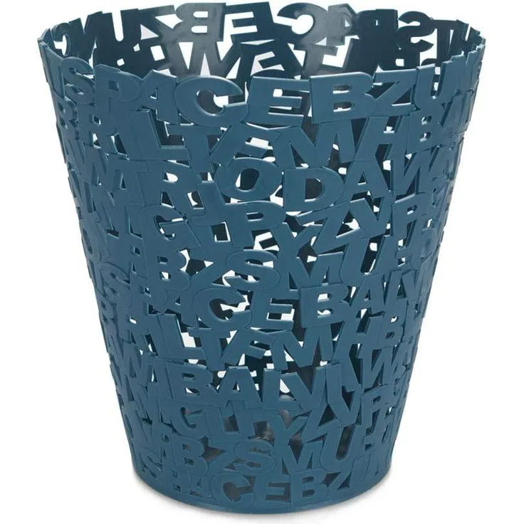 Balvi papierkorb Letters 11x5,5 cm blau