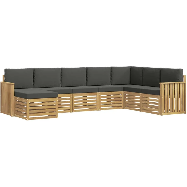 vidaXL Outdoor-Sofagarnitur 8 stk. 8-Sitzer Weiß und Anthrazit 3392312 – Bild 2