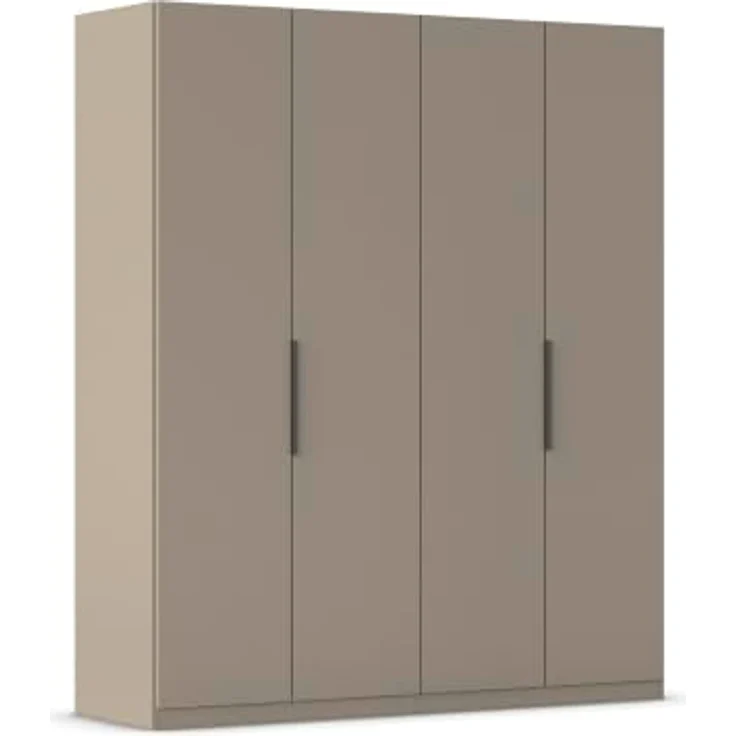 Rauch Möbel MYLORA, Kleiderschrank, Farbe Fango, Breite 181 cm | Schrank mit patentiertem Schnellmontagesystem, 4-türig, Zubehör Basic, für Schlafzimmer, Kinderzimmer, Garderobe, Flur – Bild 1