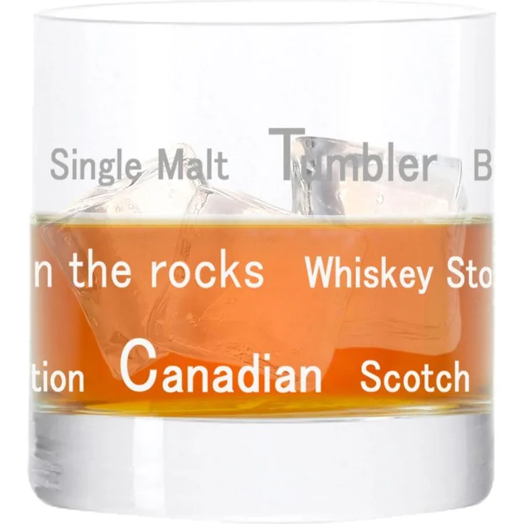 Leonardo Whiskybecher, Whisky Themenglas mit Schriften Stil 01, Tumbler, Geschenk Stimmungsglas mit lustiger Gravur, Glas, 190 ml