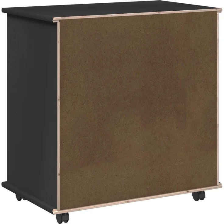 vidaXL Rollschrank MOSS 63,5 x 39 x 65,5 cm Massivholz Kiefer Schwarz 42028383 – Bild 7