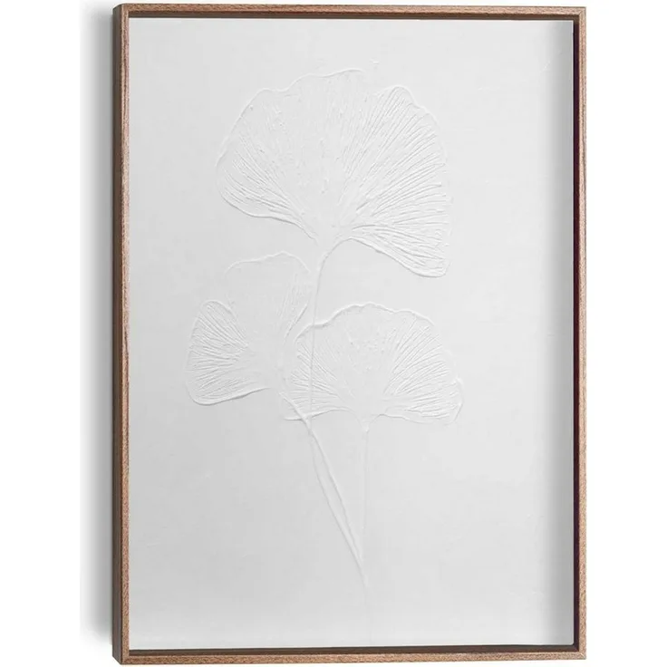 Reinders! Wandbild Ginkgo-Blätter, Wohnzimmer - Weiß - MDF - Blumen und Pflanzen - 30x40 cm