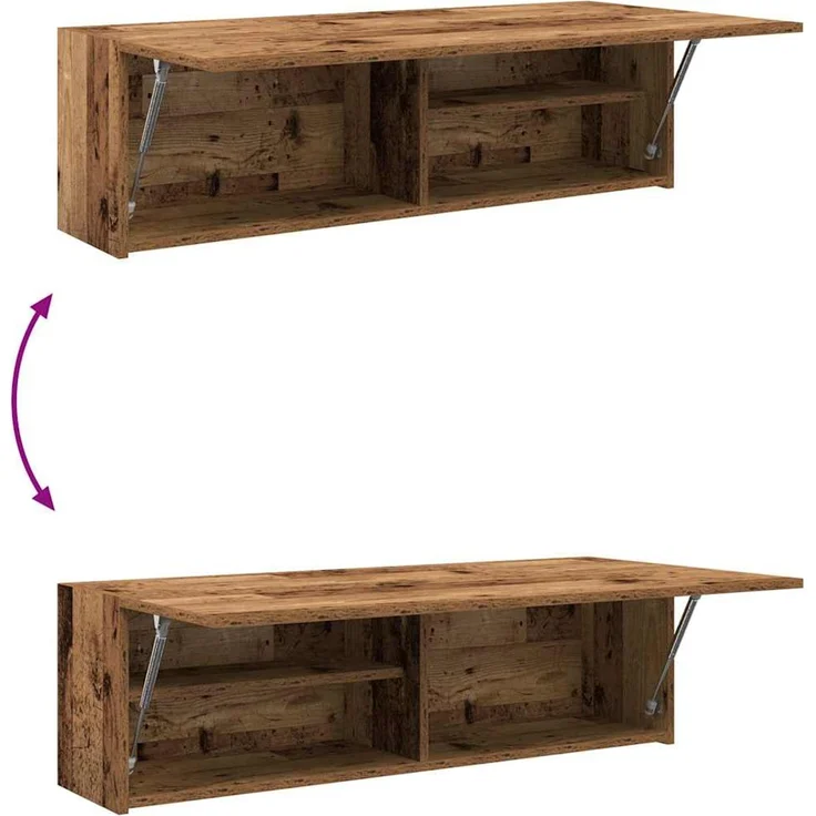 Bad-Wandschrank Altholz-Optik 100 x 25 x 30 cm Holzwerkstoff – Bild 8