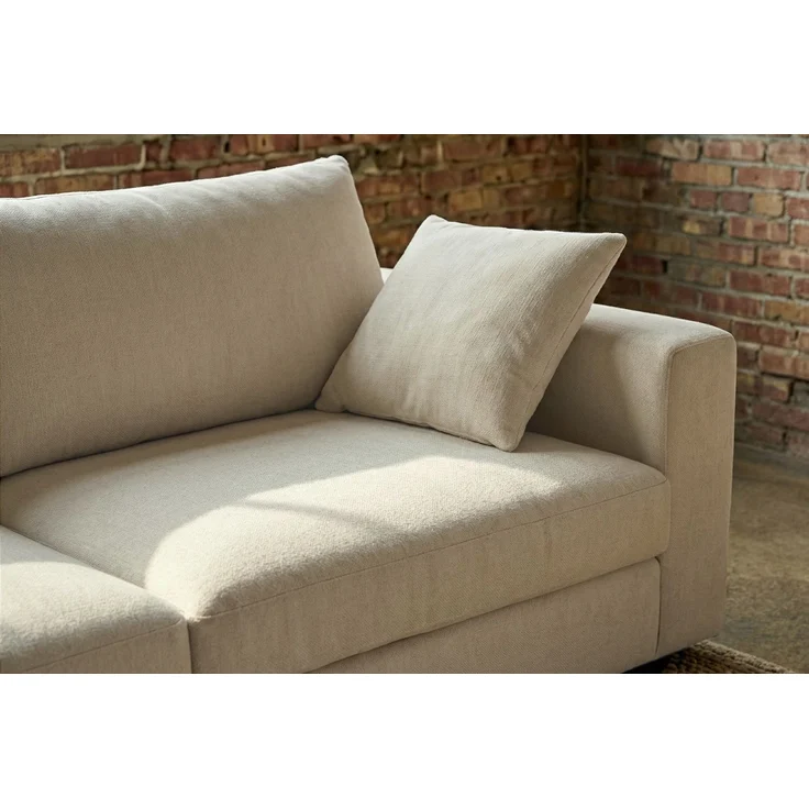 KAWOLA Sofa AMINA 3-Sitzer Stoff cremeweiß 82 x 101 x 228 cm – Bild 5