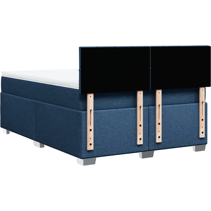 vidaXL Boxspringbett mit Matratze Blau 140x200 cm Stoff 3285917 – Bild 10