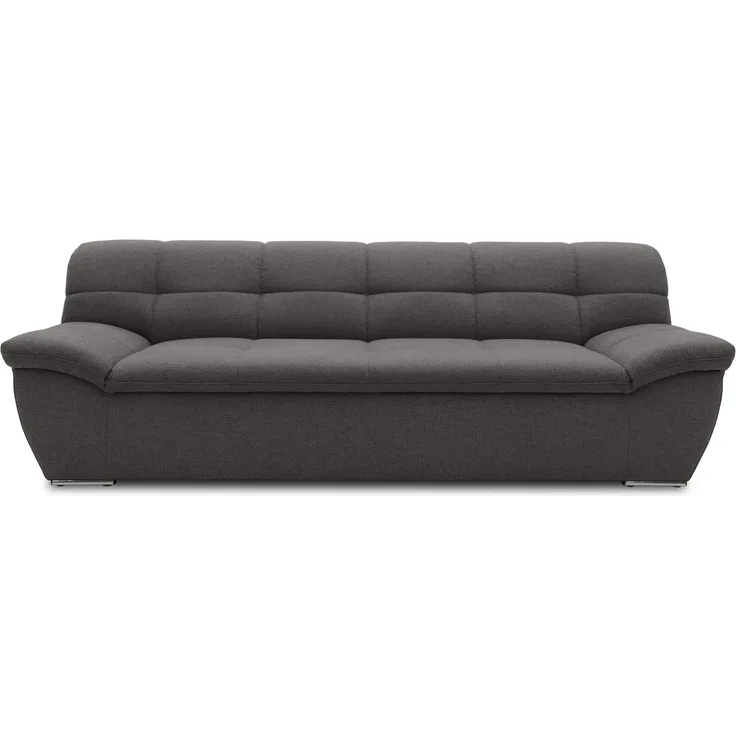 DOMO Collection Lagoa, 3 Sitzer, Webstoff anthrazit, 230 cm