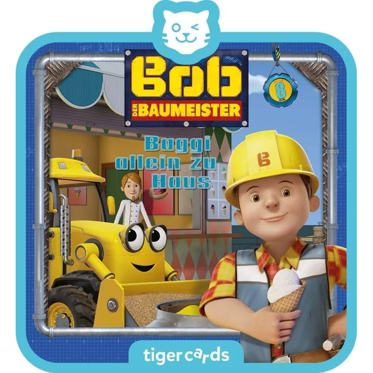 Tigerbox 4154 tigercard-Bob der Baumeister-Folge 8: 'Baggi allein zu Haus', ab 3 Jahren – Bild 1