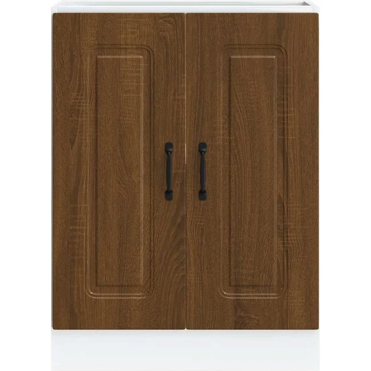 vidaXL Spülenunterschrank Kalmar Braun Eichen-Optik 60x46x81,5 cm 853444 – Bild 3