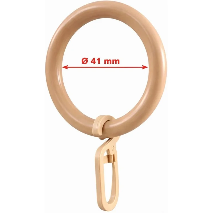 rewagi Gardinenstange Gardinenring mit Überklipshaken Ø41/57 mm Weiß Beige Schwarz, Verkaufseinheit 10, 30, 50, 100 Stück – Bild 5